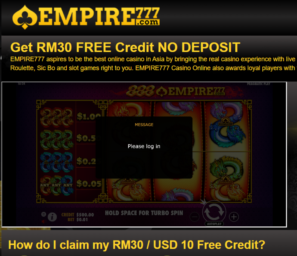slot game free credit malaysia